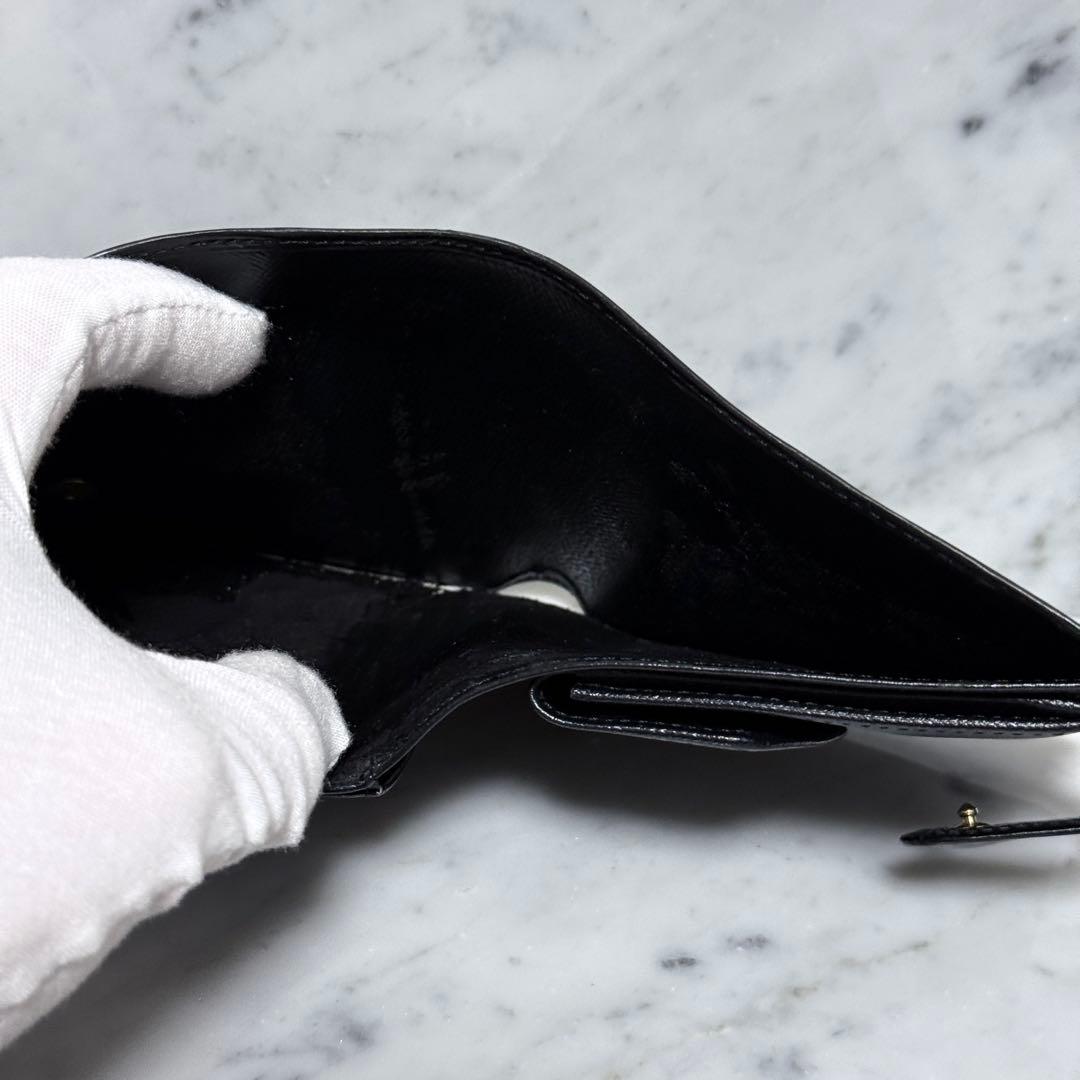 LOUIS VUITTON ルイヴィトン エピ 二つ折り財布 ブラック 黒