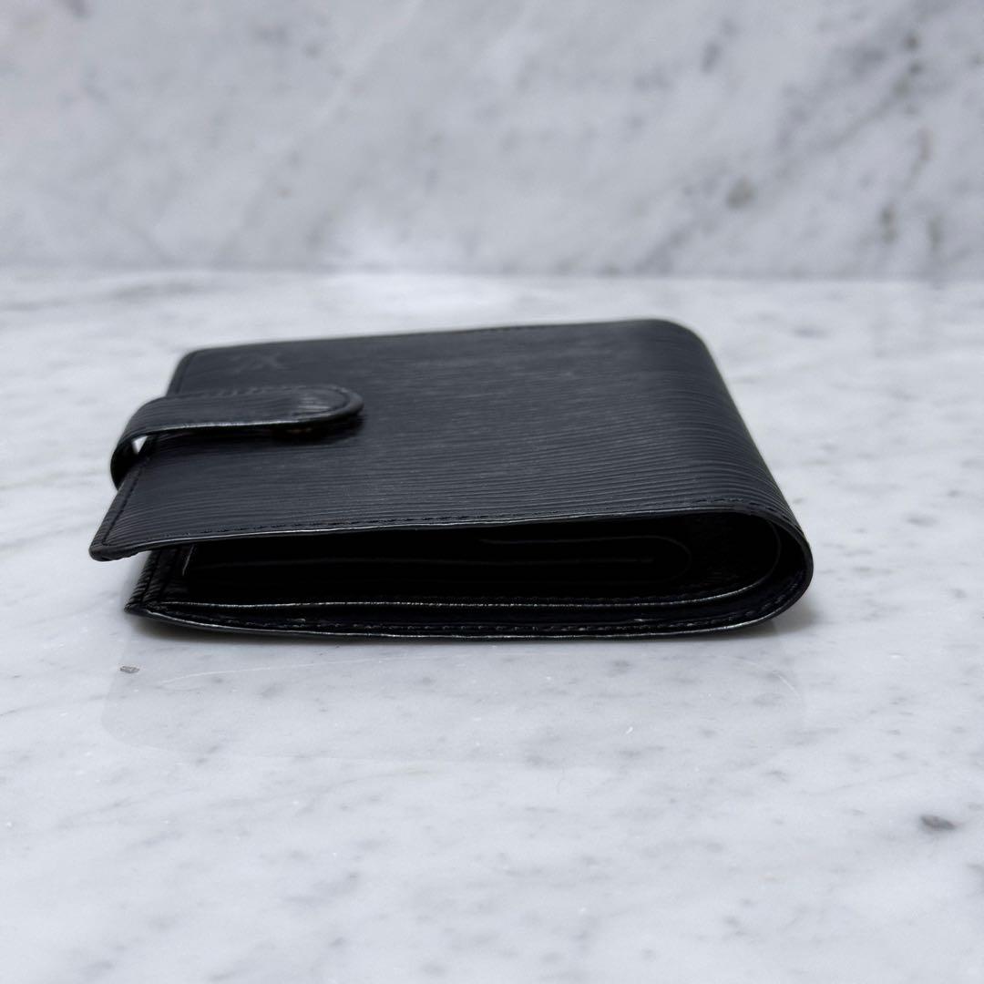 LOUIS VUITTON ルイヴィトン エピ 二つ折り財布 ブラック 黒