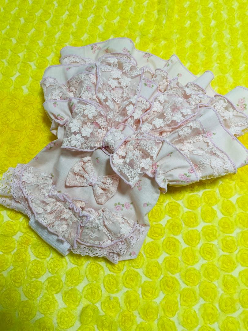 つむぎ　犬服　ハンドメイド　わんこ服　エレガントワンピ