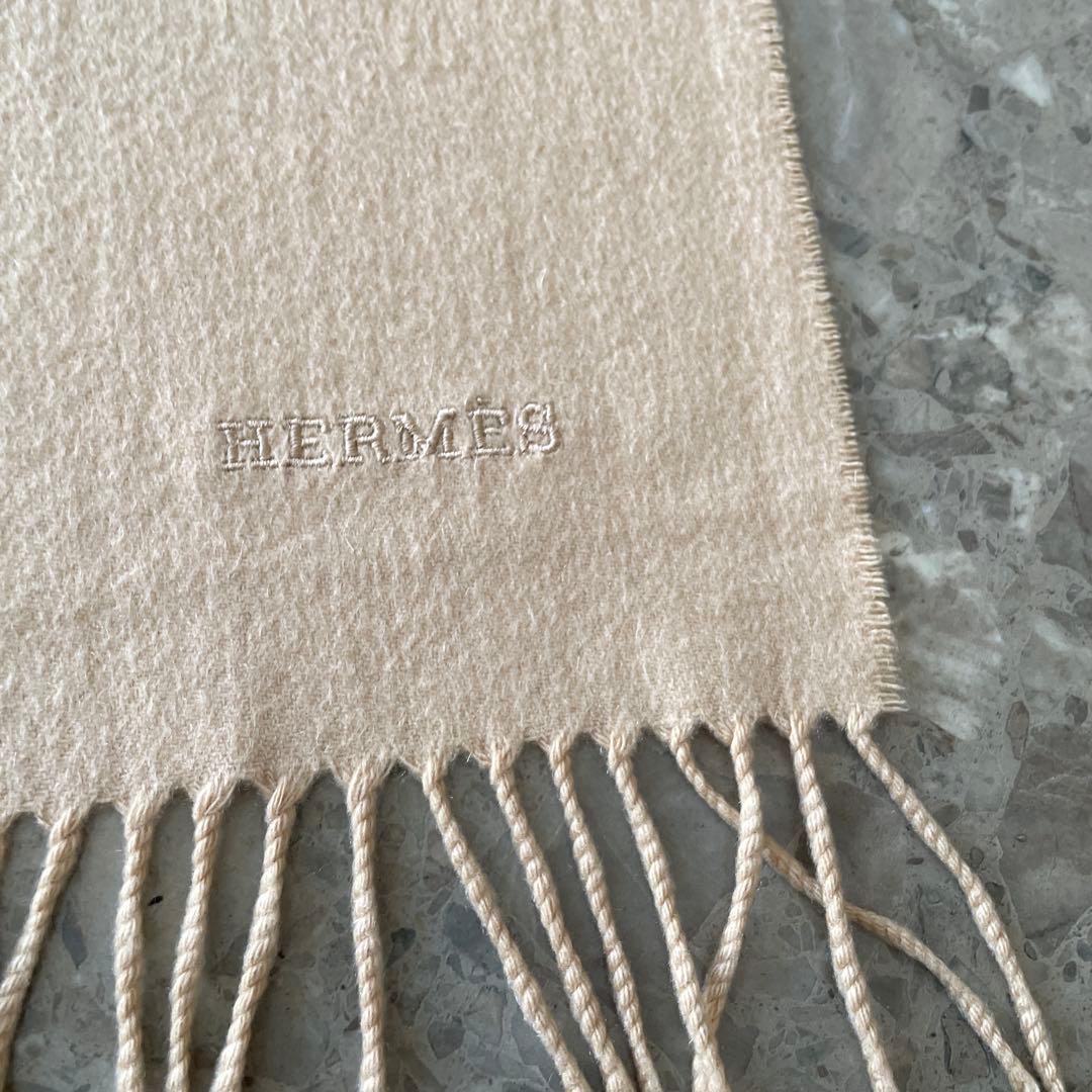 HERMES カシミヤ ストール ベージュ