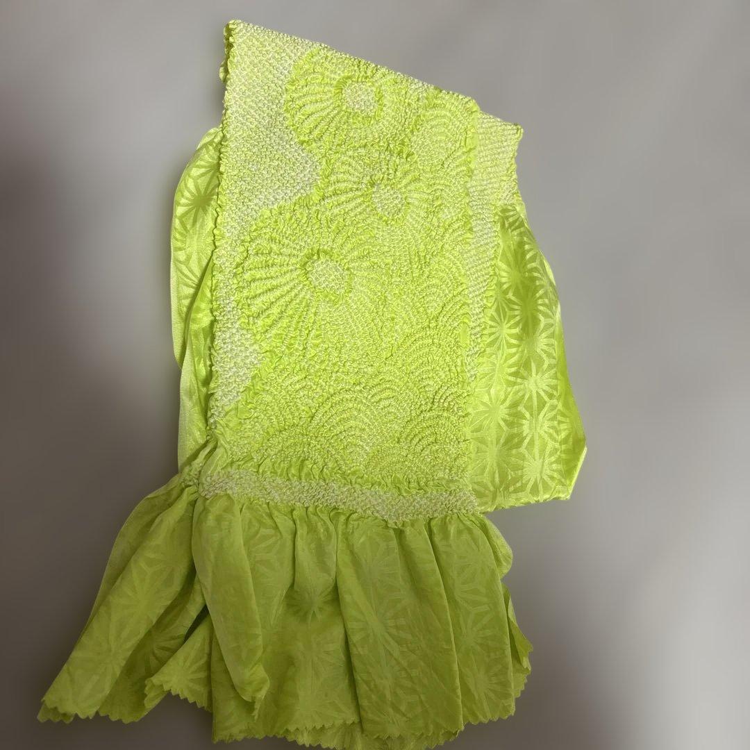 新品正絹振袖フルセット　王道古典柄　銀通し駒刺繍　成人式　緑