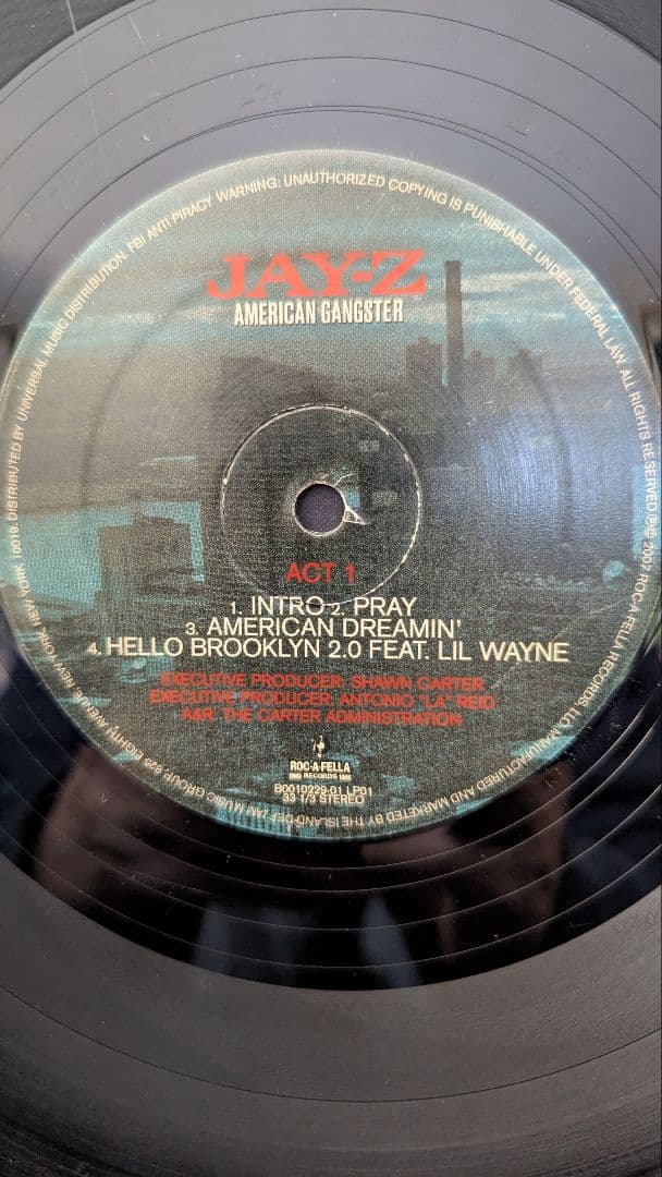 JAY-Z AMERICAN GANGSTER 2LPレコード