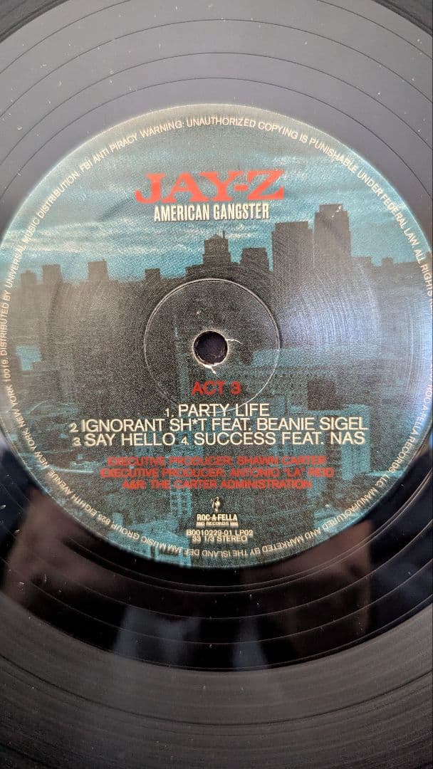 JAY-Z AMERICAN GANGSTER 2LPレコード
