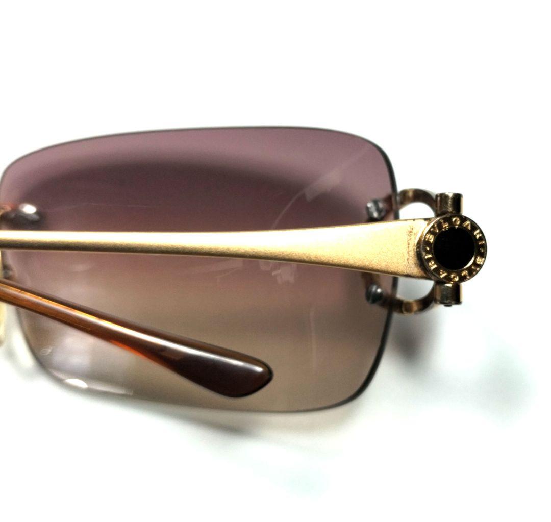 BVLGARI ブルガリ 641 101/13 サングラス リムレス