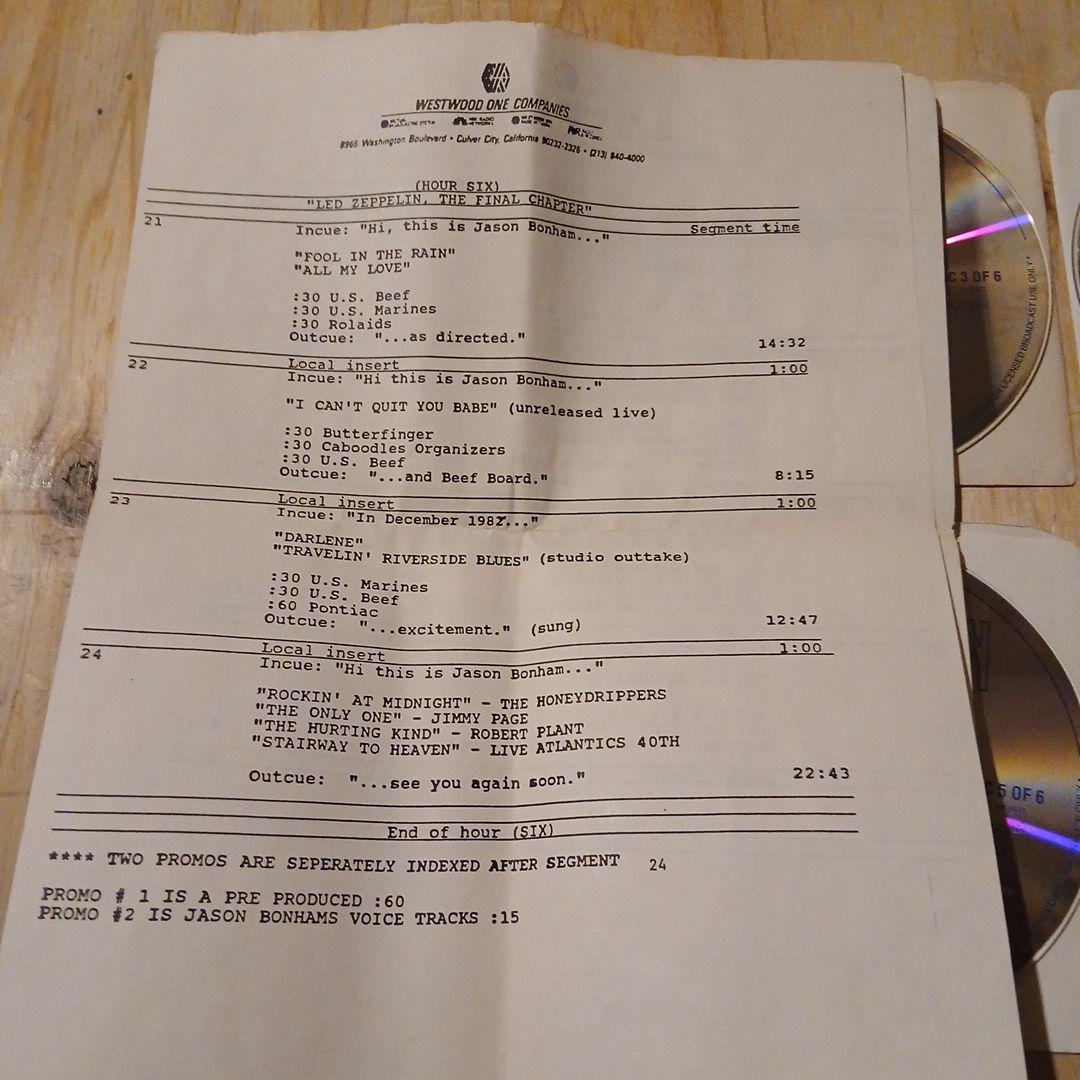 レッドツェッペリン　ラジオ放送用 THE　FINAL CHAPTER 　CD6枚