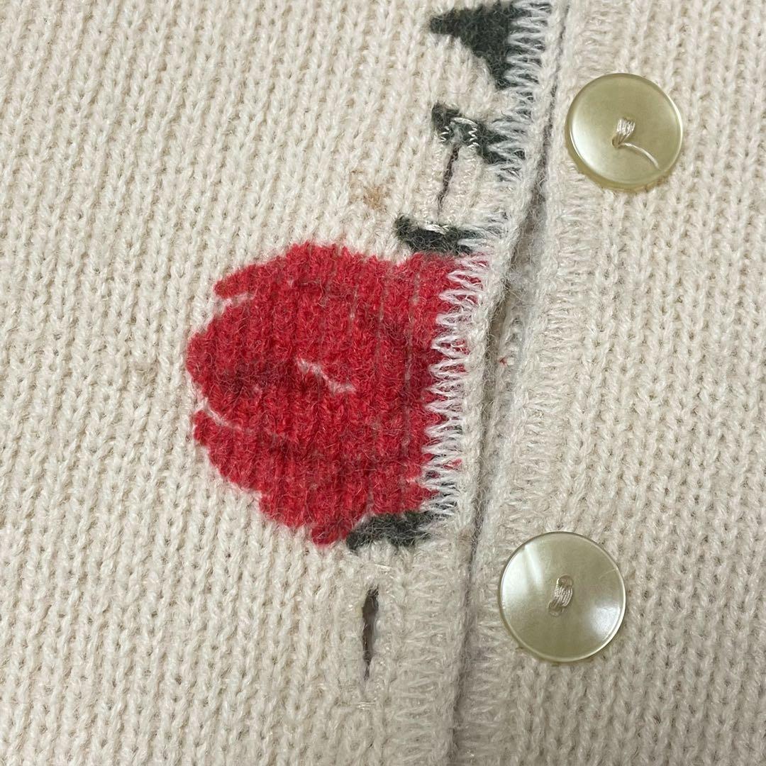60's vintage rose cardigan ヴィンテージ カーディガン