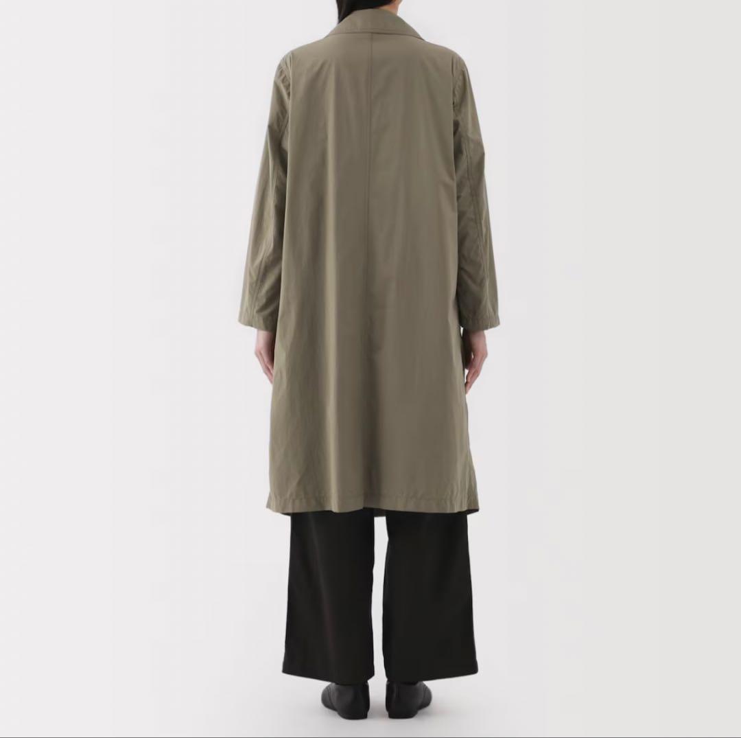 MUJI 撥水 トレンチコート 婦人XL・グレイッシュブラウン