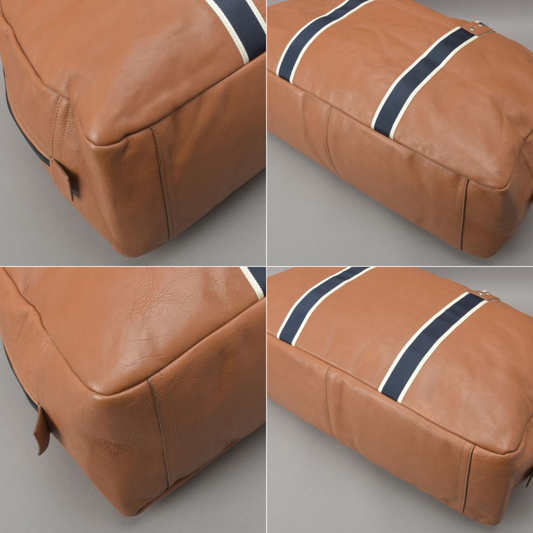 美品◇COACH コーチ ヘリテージ ダッフル ボストンバッグ レザー ブラウン