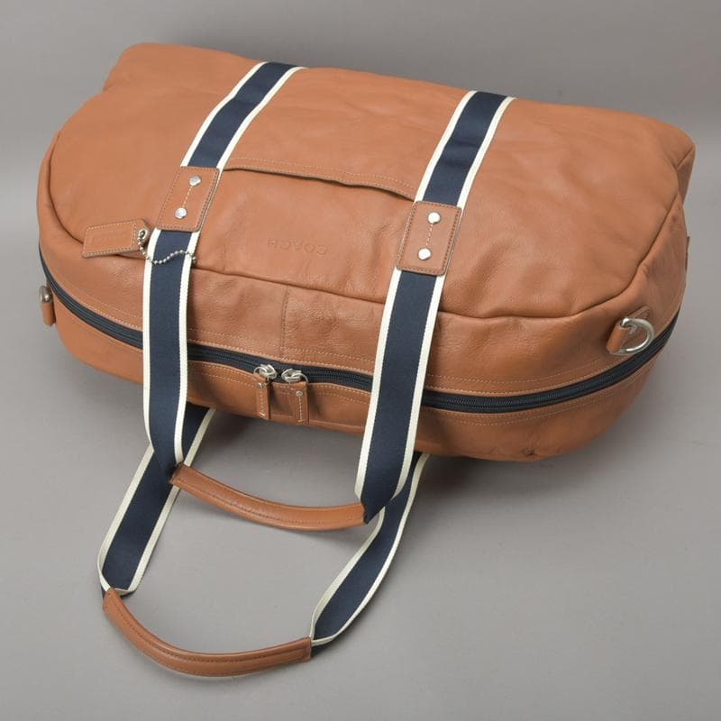 美品◇COACH コーチ ヘリテージ ダッフル ボストンバッグ レザー ブラウン
