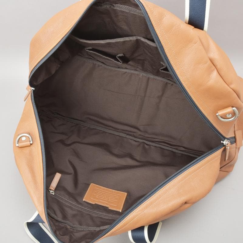 美品◇COACH コーチ ヘリテージ ダッフル ボストンバッグ レザー ブラウン