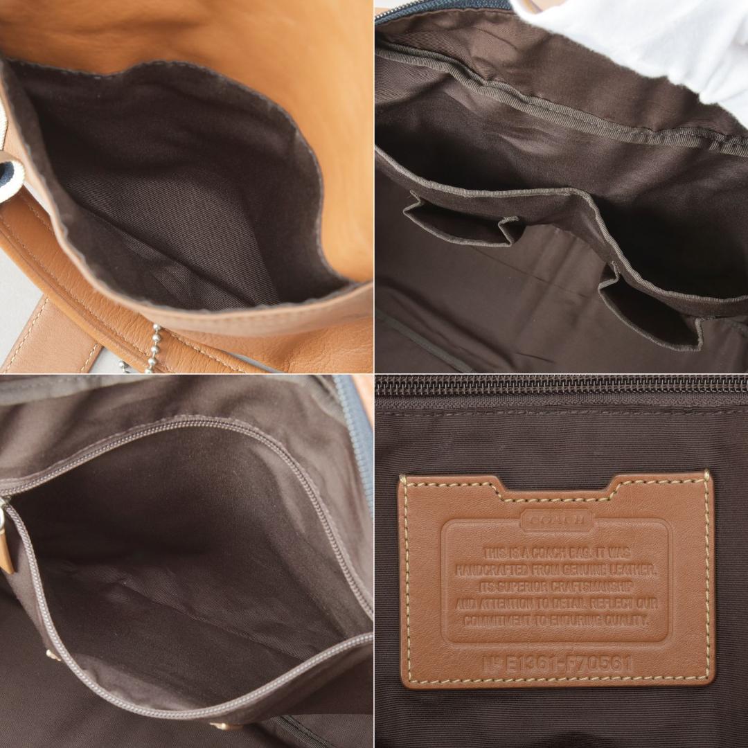 美品◇COACH コーチ ヘリテージ ダッフル ボストンバッグ レザー ブラウン