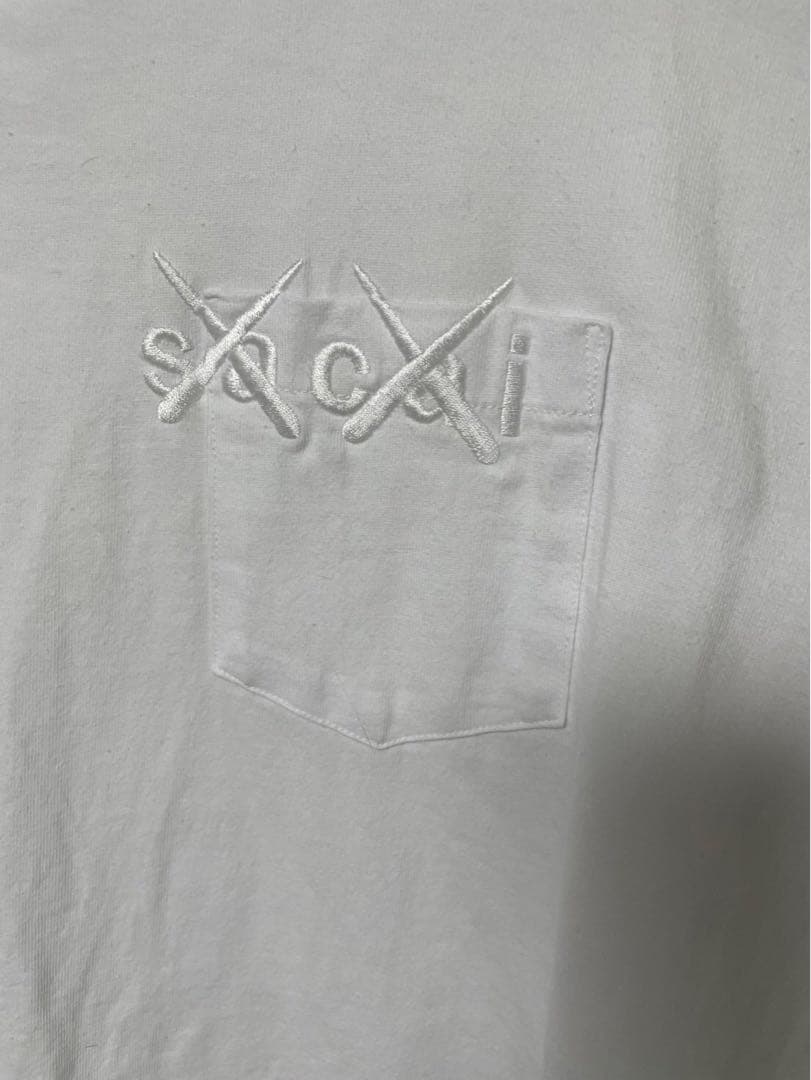 トップス sacai KAWS Embroidery T-Shirt \"White\"