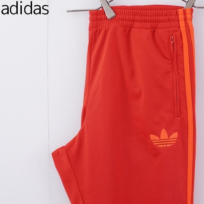 adidas アディダス トラックパンツ 刺繍 XS 赤 オレンジ 12735
