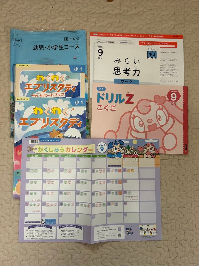 新品同様 最新　Z会 小学1年生 2024年度 1年分　みらい思考力あり