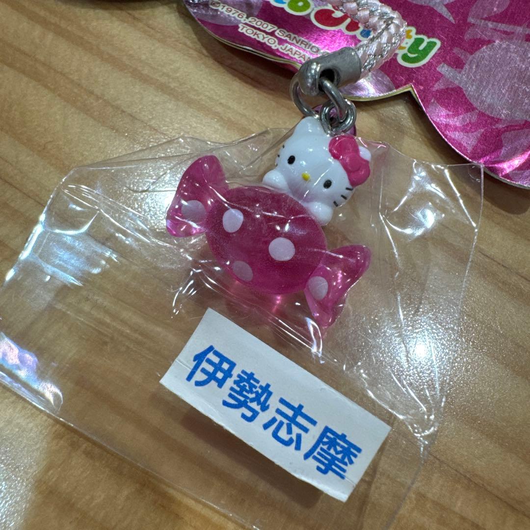 ご当地　キャンディーキティ　根付け　ピンク　ハローキティ ストラップ