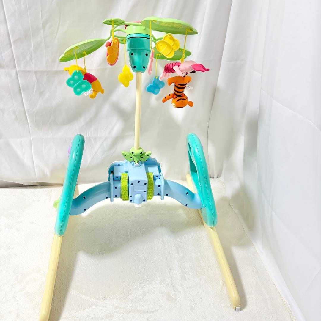 くまのプーさん 回転6Wayジム にへんしんメリー ベビージム　プーメリー　電池