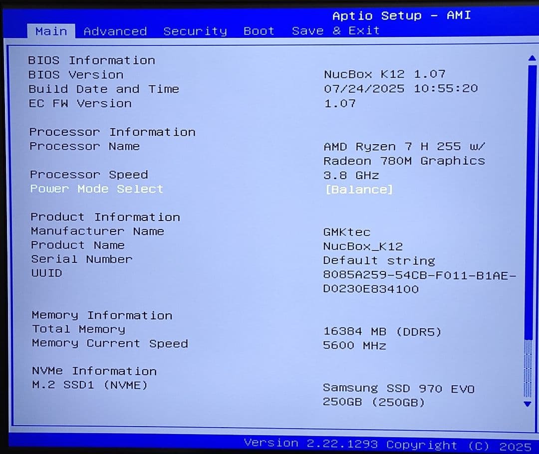 ミニPC GMKtec Nucbox K12 Ryzen 7 H 255 Win11