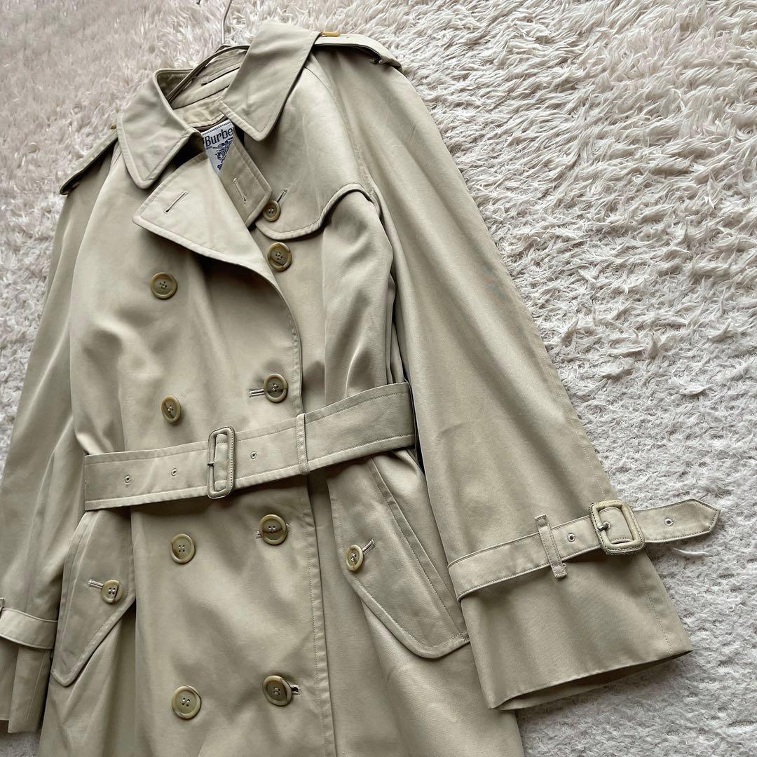 バーバリー トレンチコート ダブル ノバチェック ベルト ロング丈 M相当