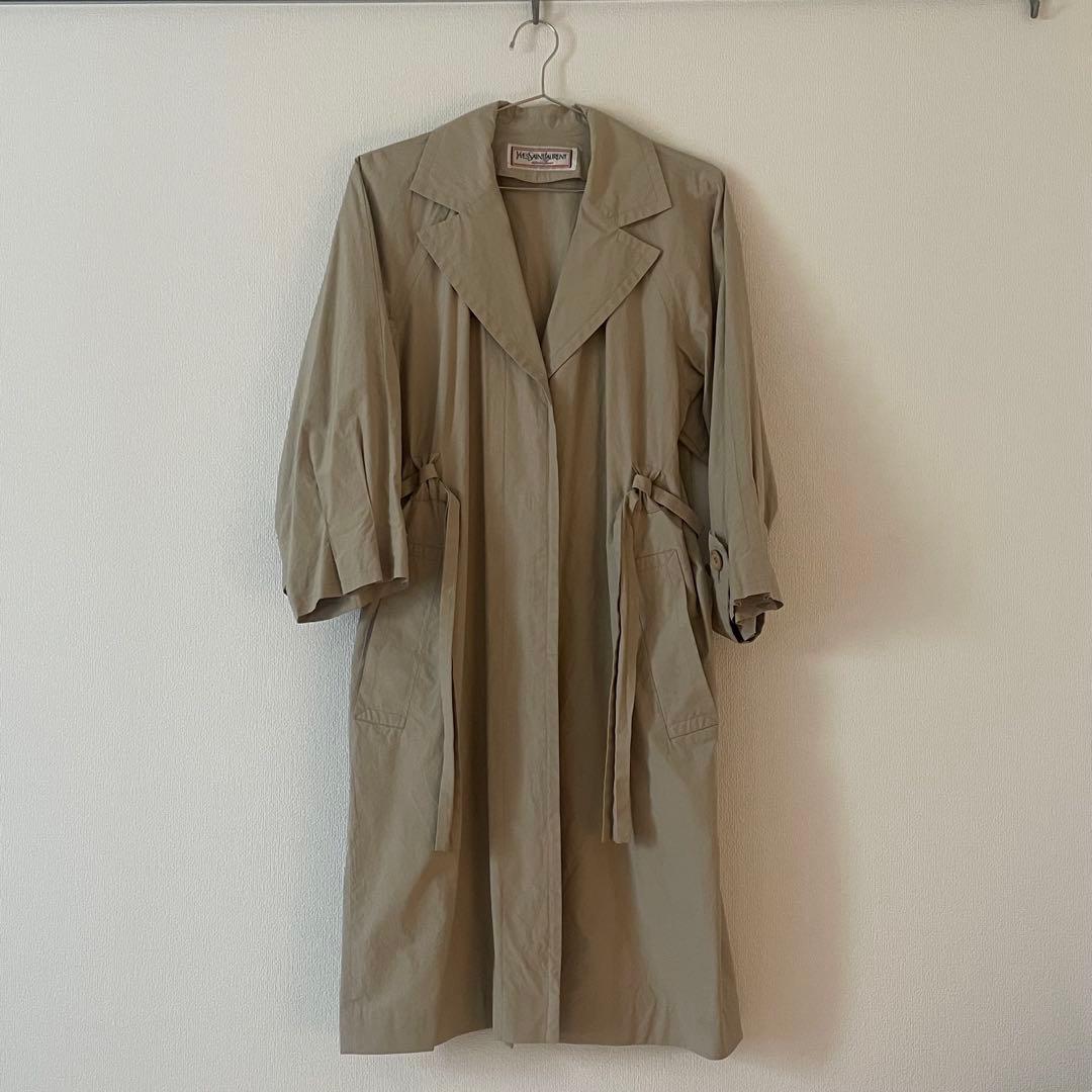 Yves Saint Laurent ベージュ ロングコート