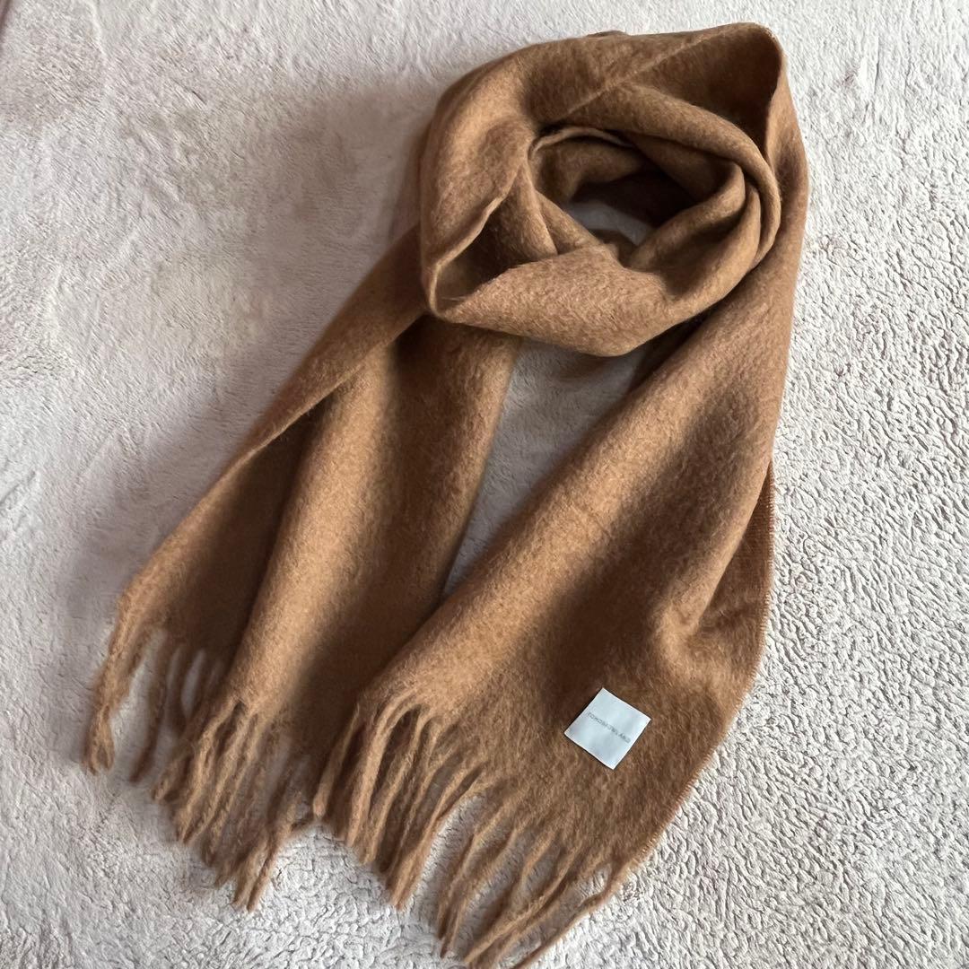 新品✨️トゥモローランド モヘヤウールナイロンソリッドストール キャメル マフラー