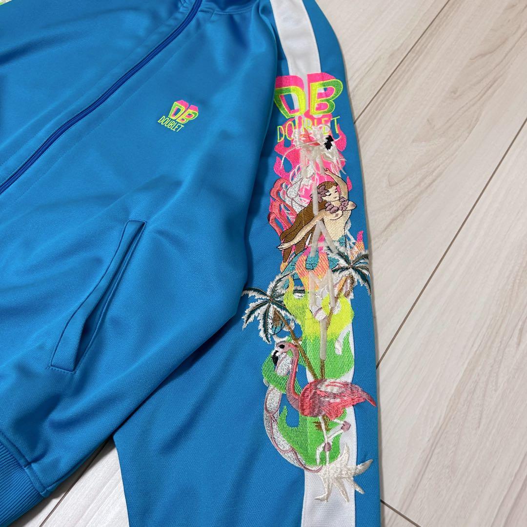 【美品】doublet 19ss カオス刺繍 トラックジャケット スカイブルー