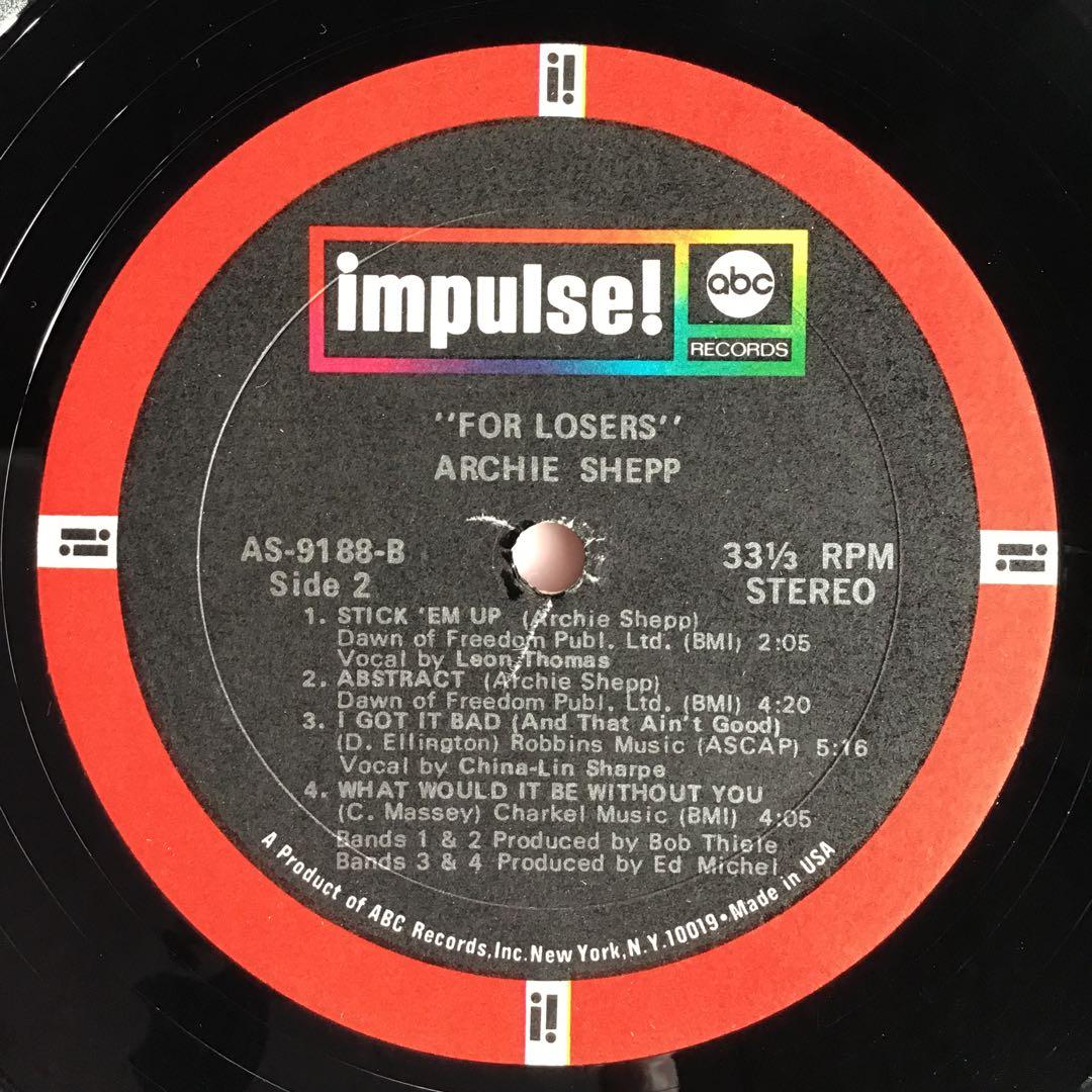 【スピリチュアルジャズ】Archie Shepp For Losers LP