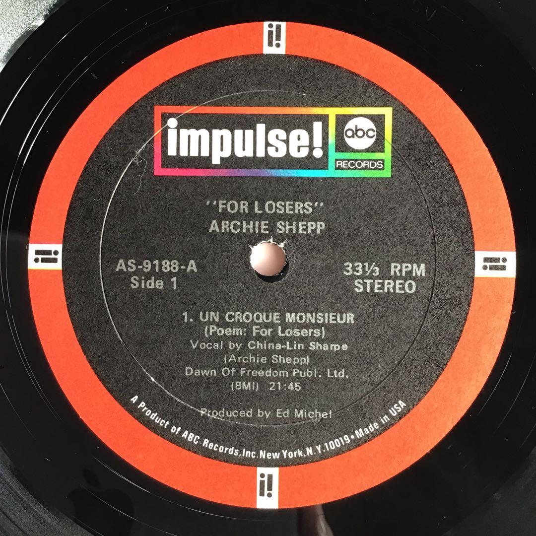 【スピリチュアルジャズ】Archie Shepp For Losers LP
