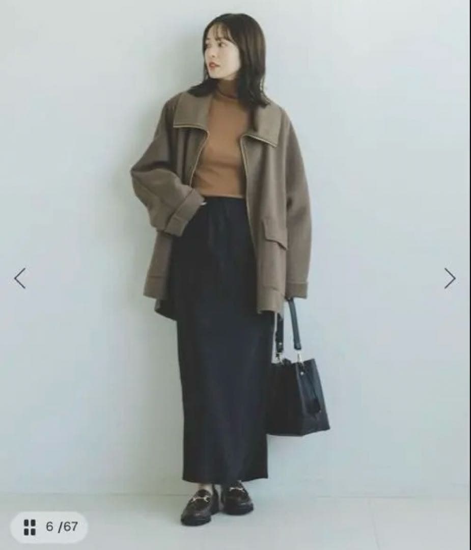 ナローAラインサテンスカート 2