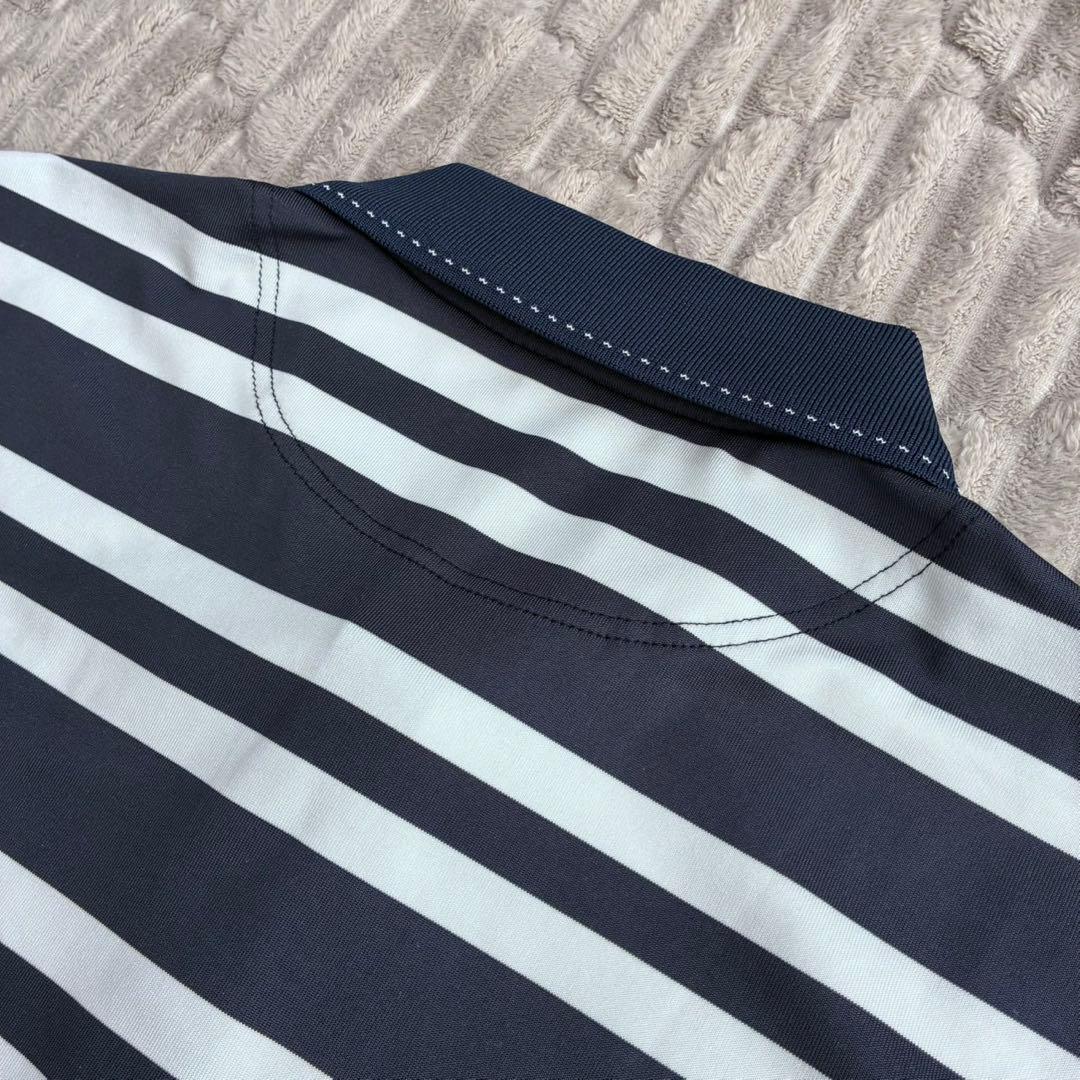 BRIEFING MENS STRIPE POLO ボーダーポロシャツ　Lサイズ