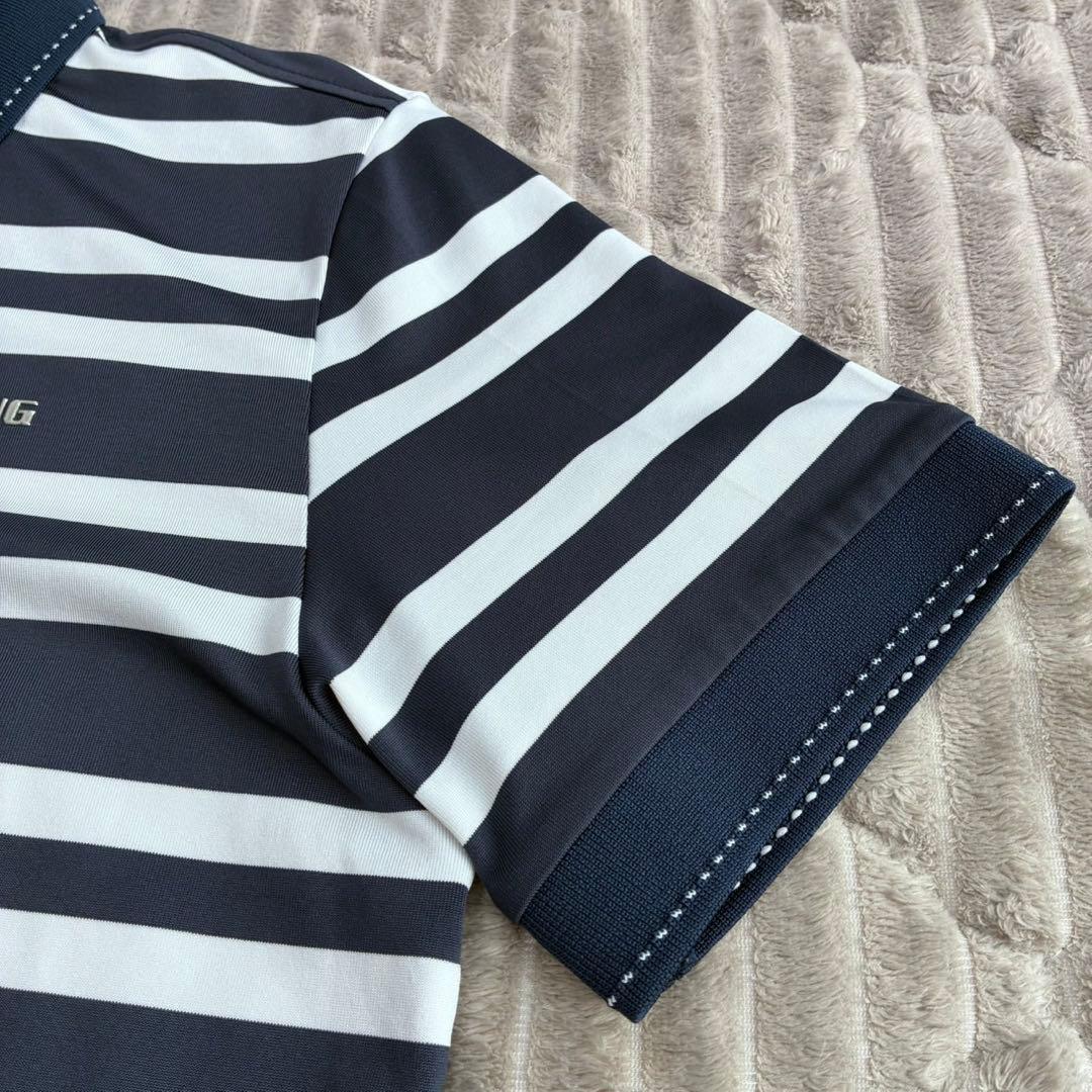 BRIEFING MENS STRIPE POLO ボーダーポロシャツ　Lサイズ