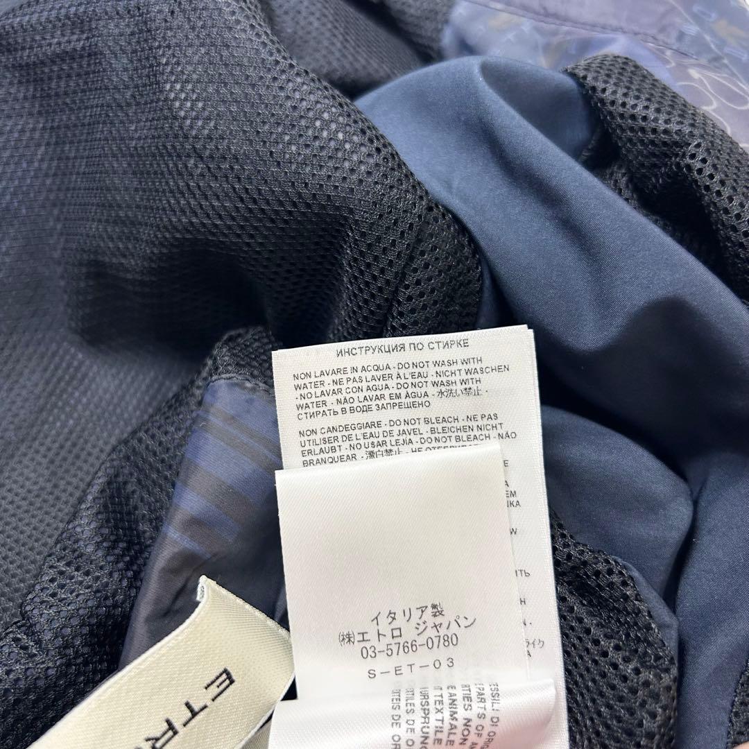 近年 極美品 ETRO ナイロン ミリタリー ジャケット ペイズリー S