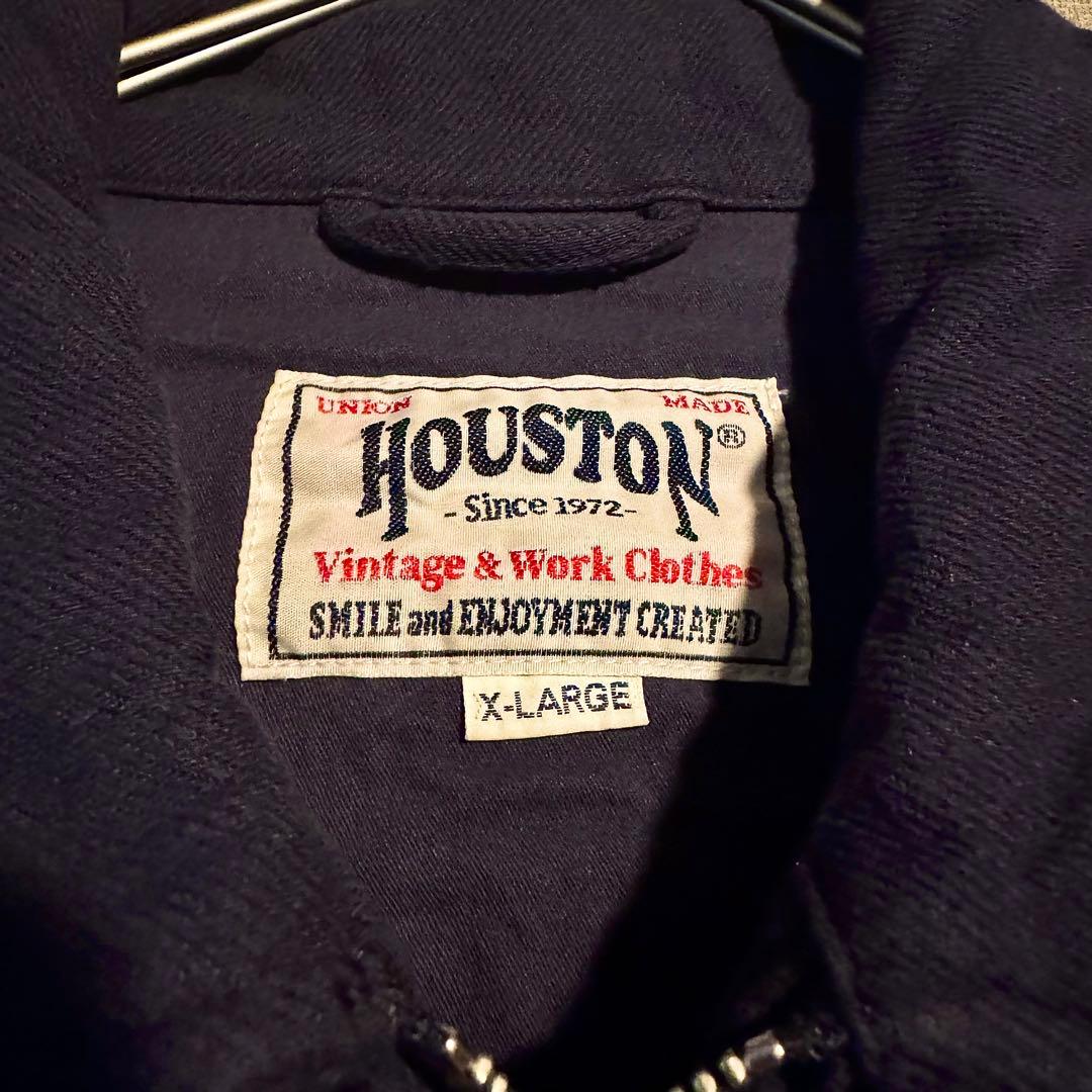 【HOUSTON】 COTTON LINEN VIETNAM JACKET紺XL