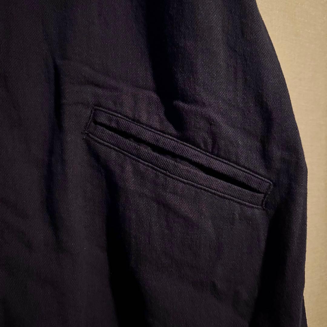 【HOUSTON】 COTTON LINEN VIETNAM JACKET紺XL