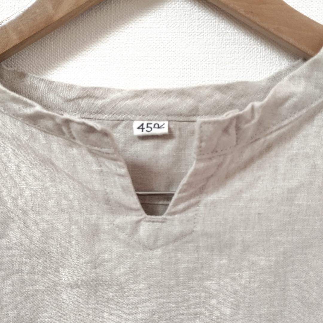 45R リネンの908Tシャツ 大きめ 麻100%