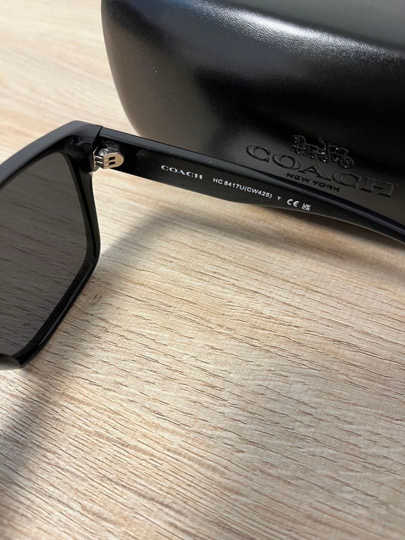 COACH サングラス 黒 スクエア CW425 未使用 正規品 ブラック
