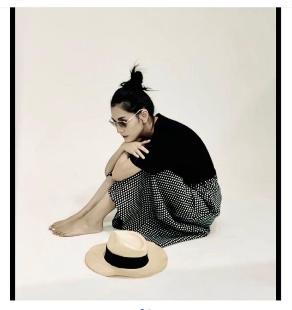 loin. ロワン　オリジナルドットプリント　シルクスカート　井川遥