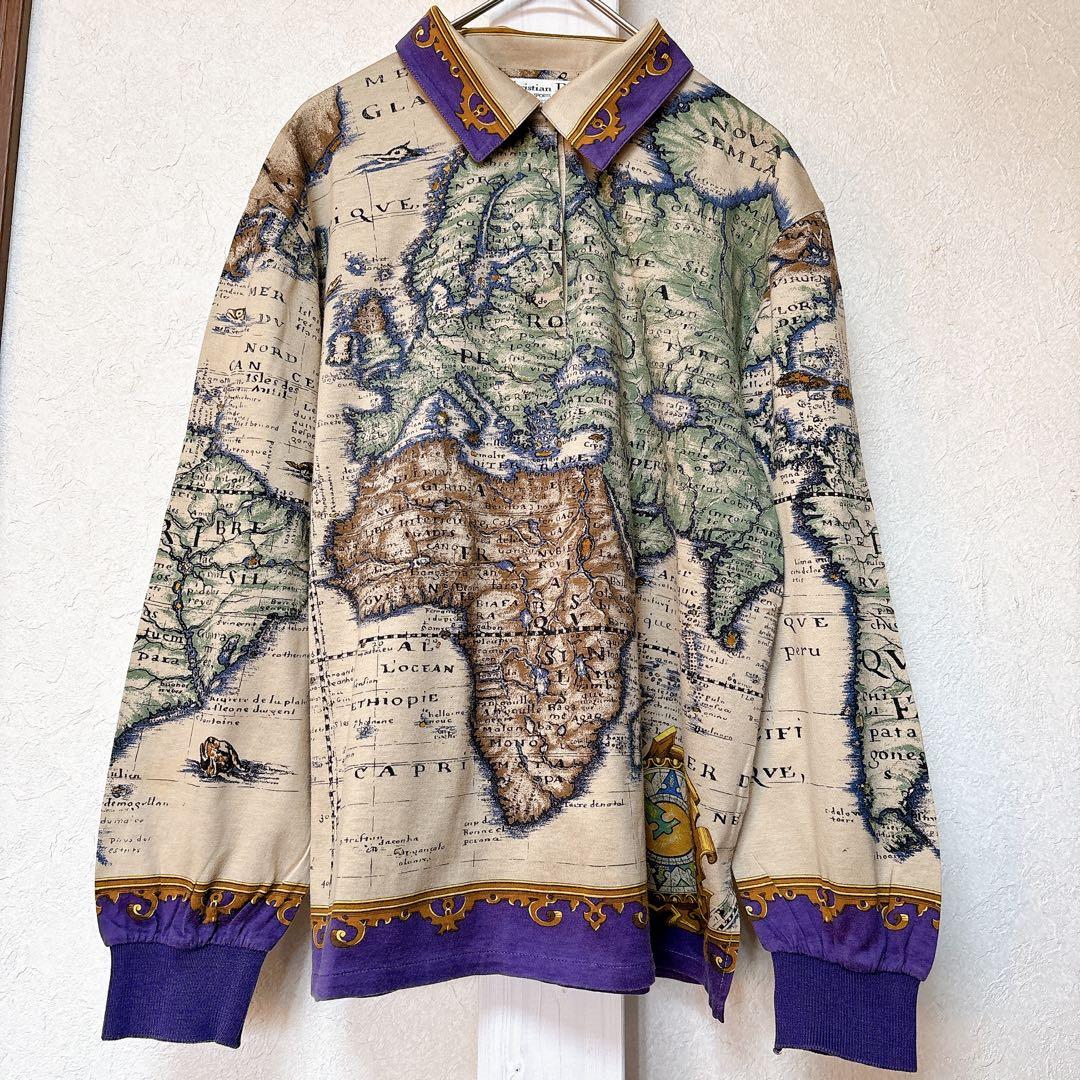 【超希少/美品】Christian Dior Sports 世界地図ポロシャツM