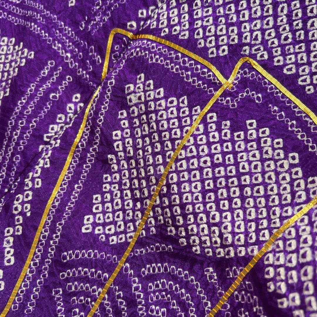 振袖　金駒刺繍　総絞り　扇　水引　流線　着物　101tz