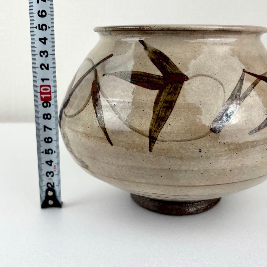 【美品】唐津 絵唐津 13代 中里太郎右衛門 壺 共箱付