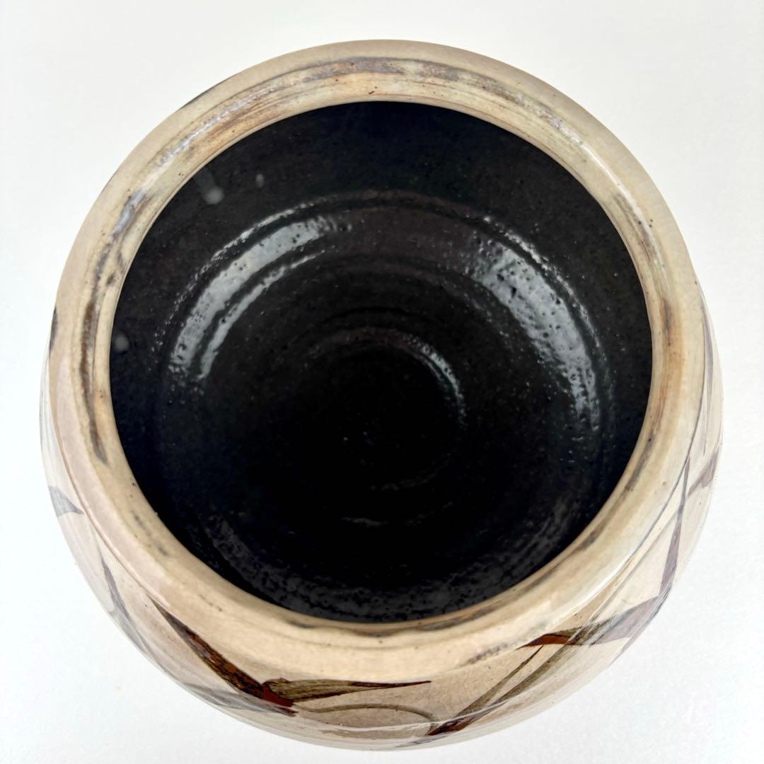 【美品】唐津 絵唐津 13代 中里太郎右衛門 壺 共箱付