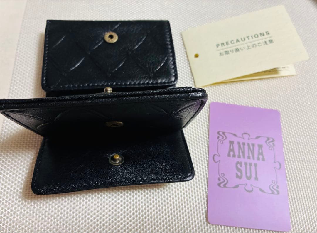ルフナさま専用　ANNA SUI ブラック 三つ折り財布 箱付き