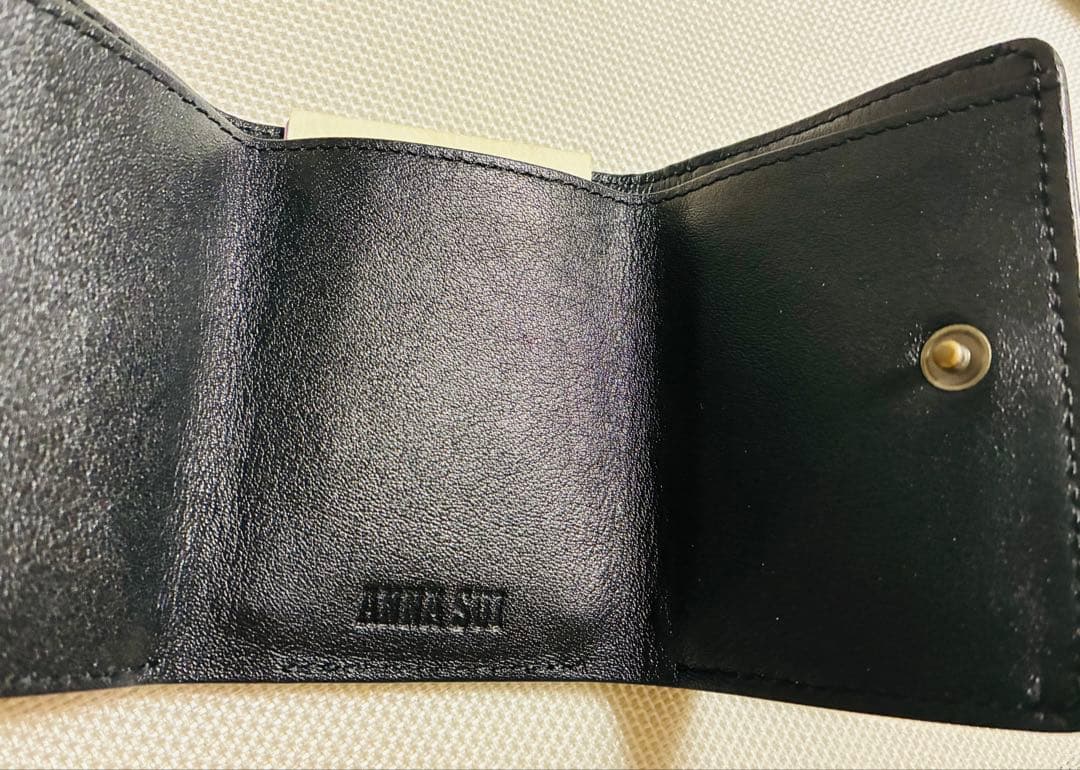 ルフナさま専用　ANNA SUI ブラック 三つ折り財布 箱付き
