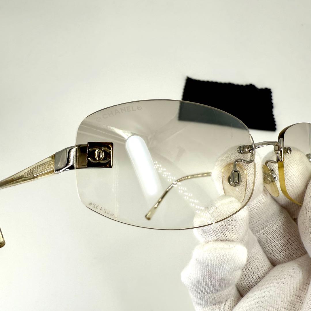 CHANEL サングラス 4067 クリア グラデーション リムレス y2k