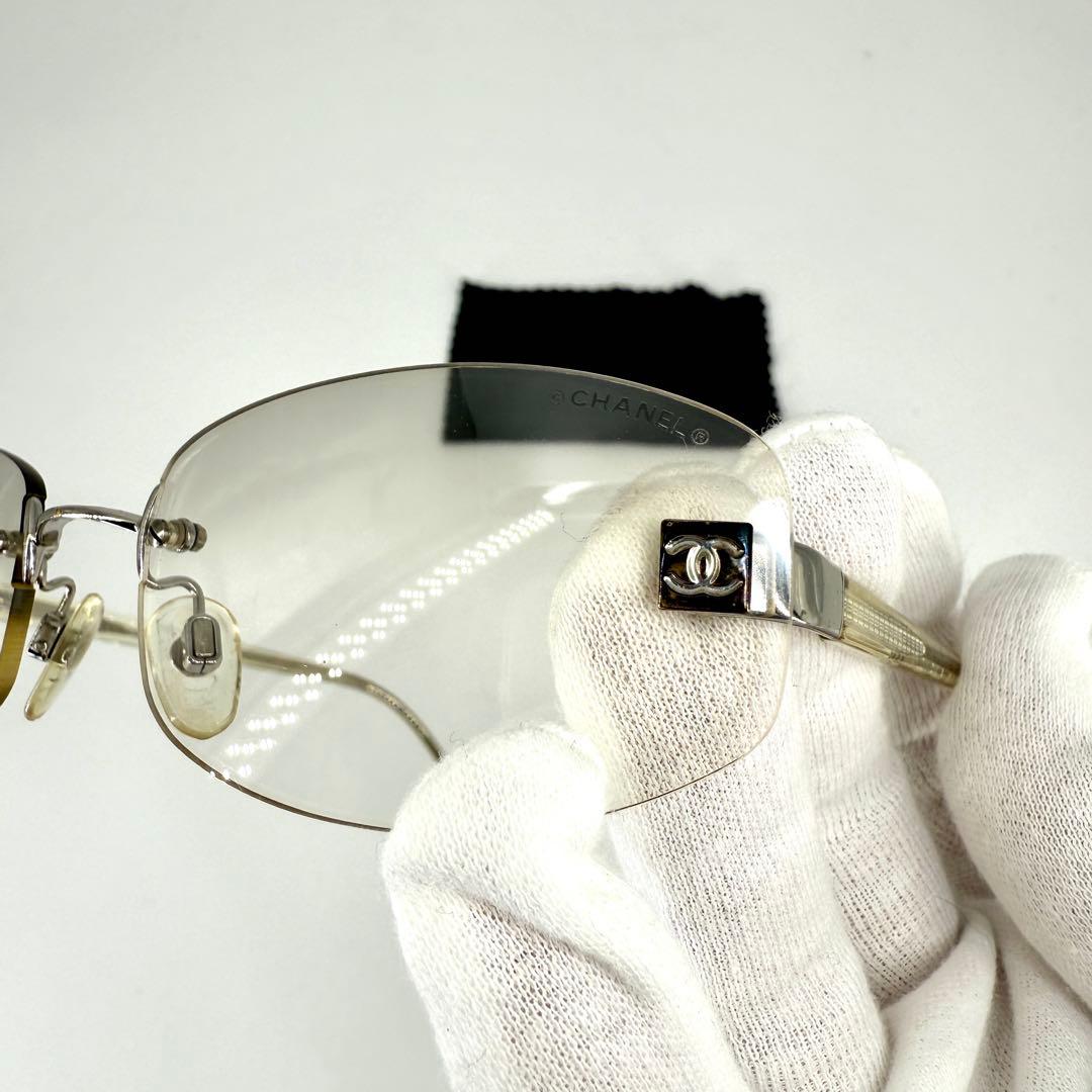 CHANEL サングラス 4067 クリア グラデーション リムレス y2k