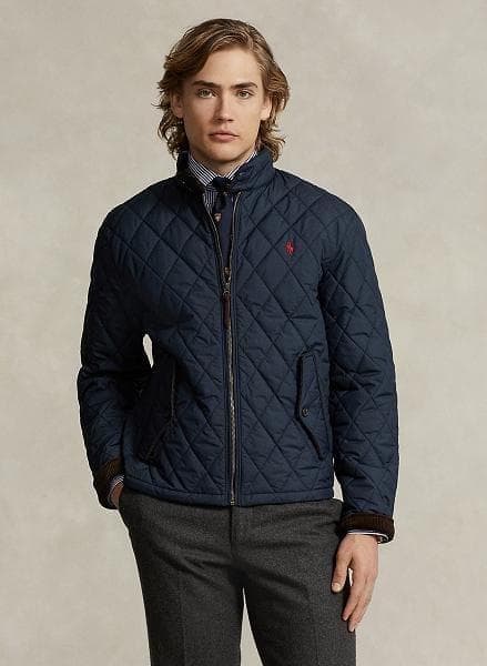 【美品】Polo Ralph Lauren キルティングジャケット ネイビー M