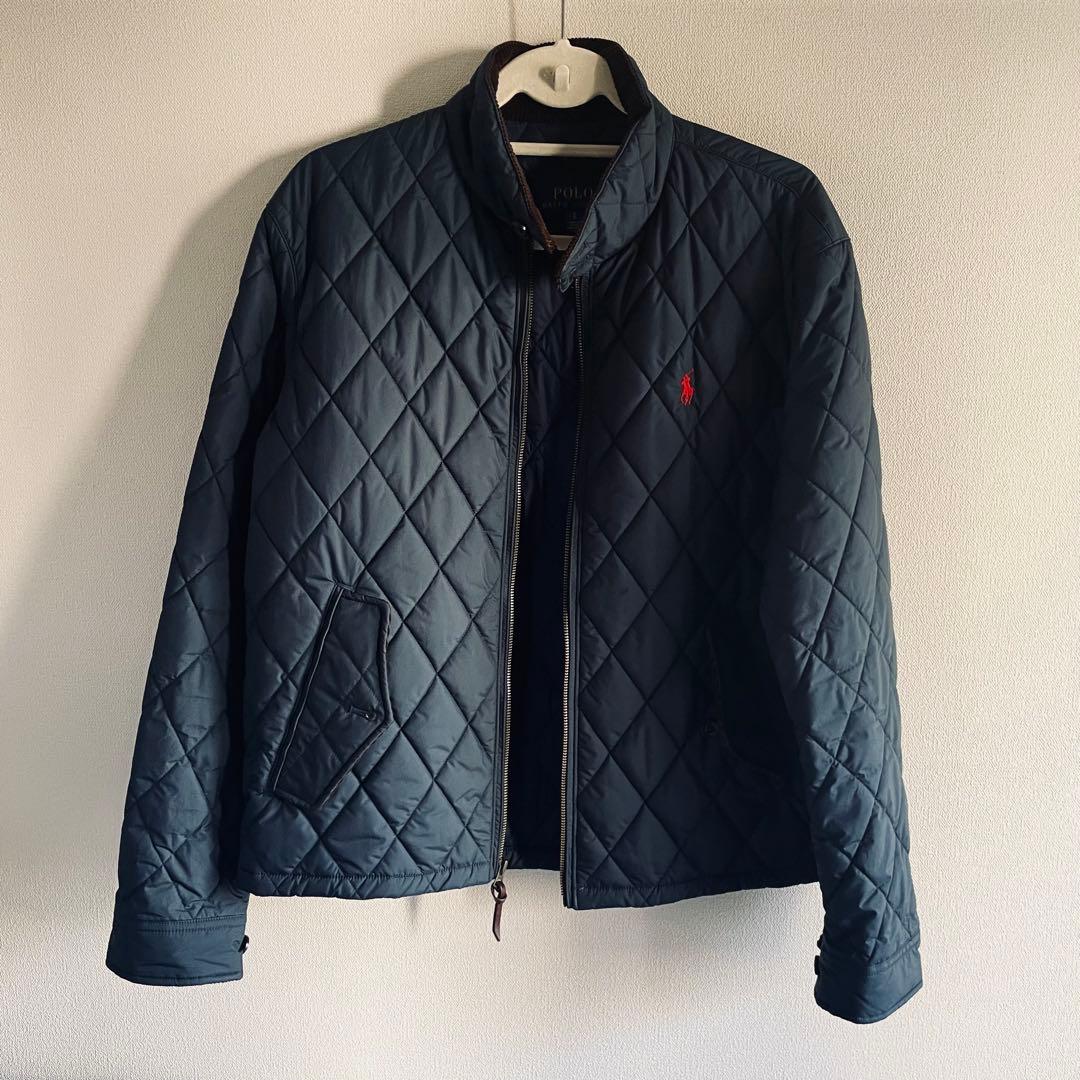 【美品】Polo Ralph Lauren キルティングジャケット ネイビー M