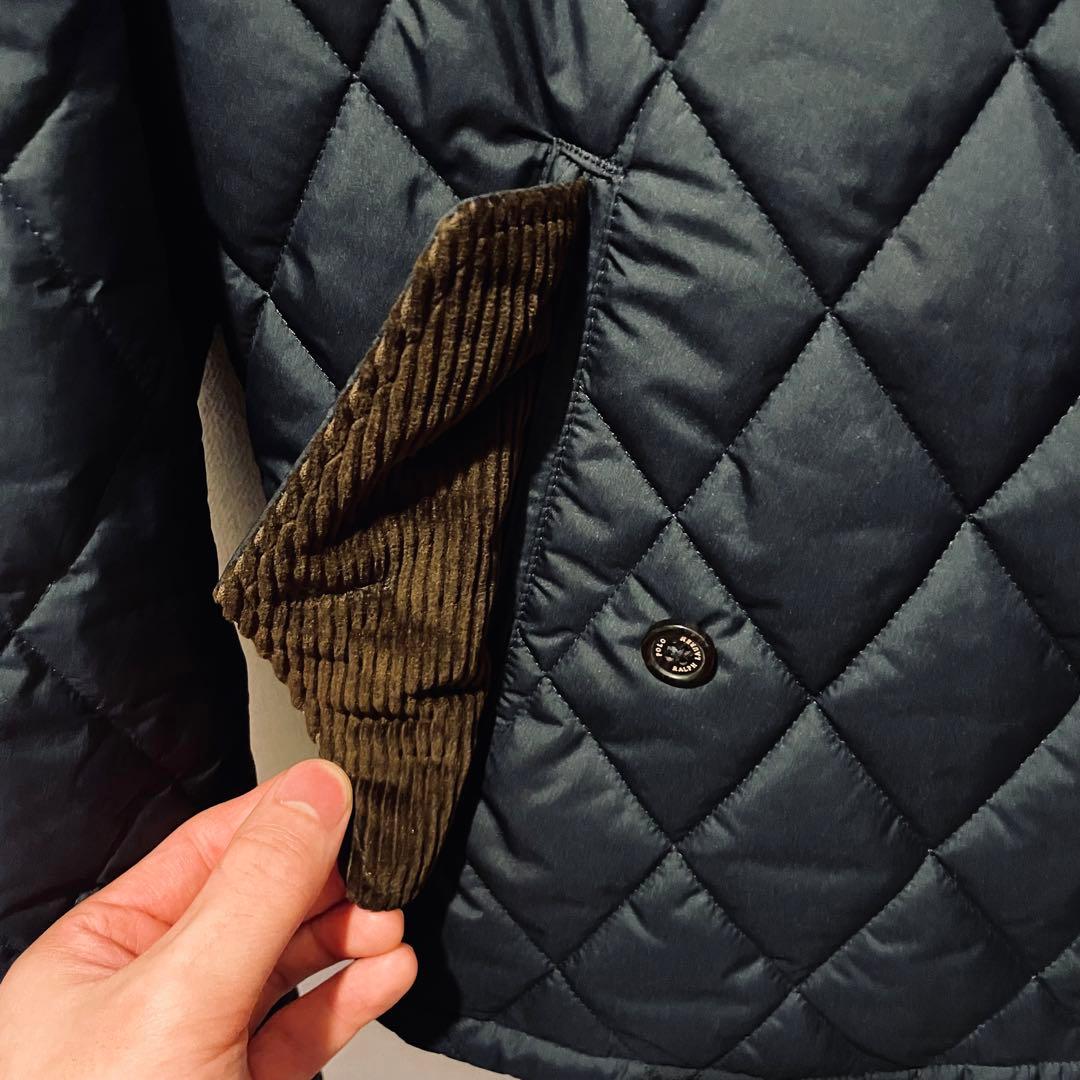 【美品】Polo Ralph Lauren キルティングジャケット ネイビー M