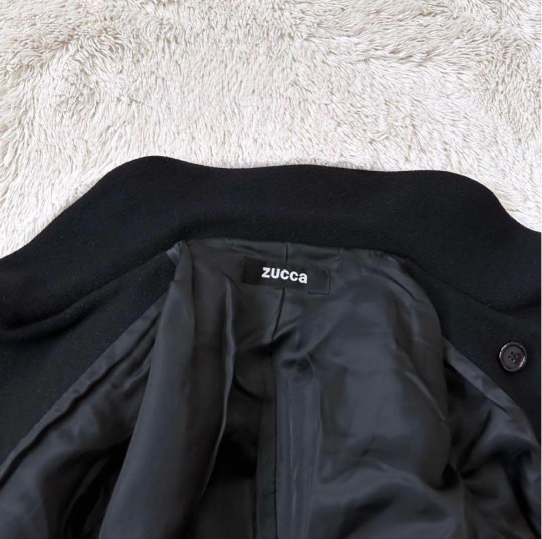 ZUCCA ズッカ ウールコート ダブルボタン 日本製 黒　M 90s