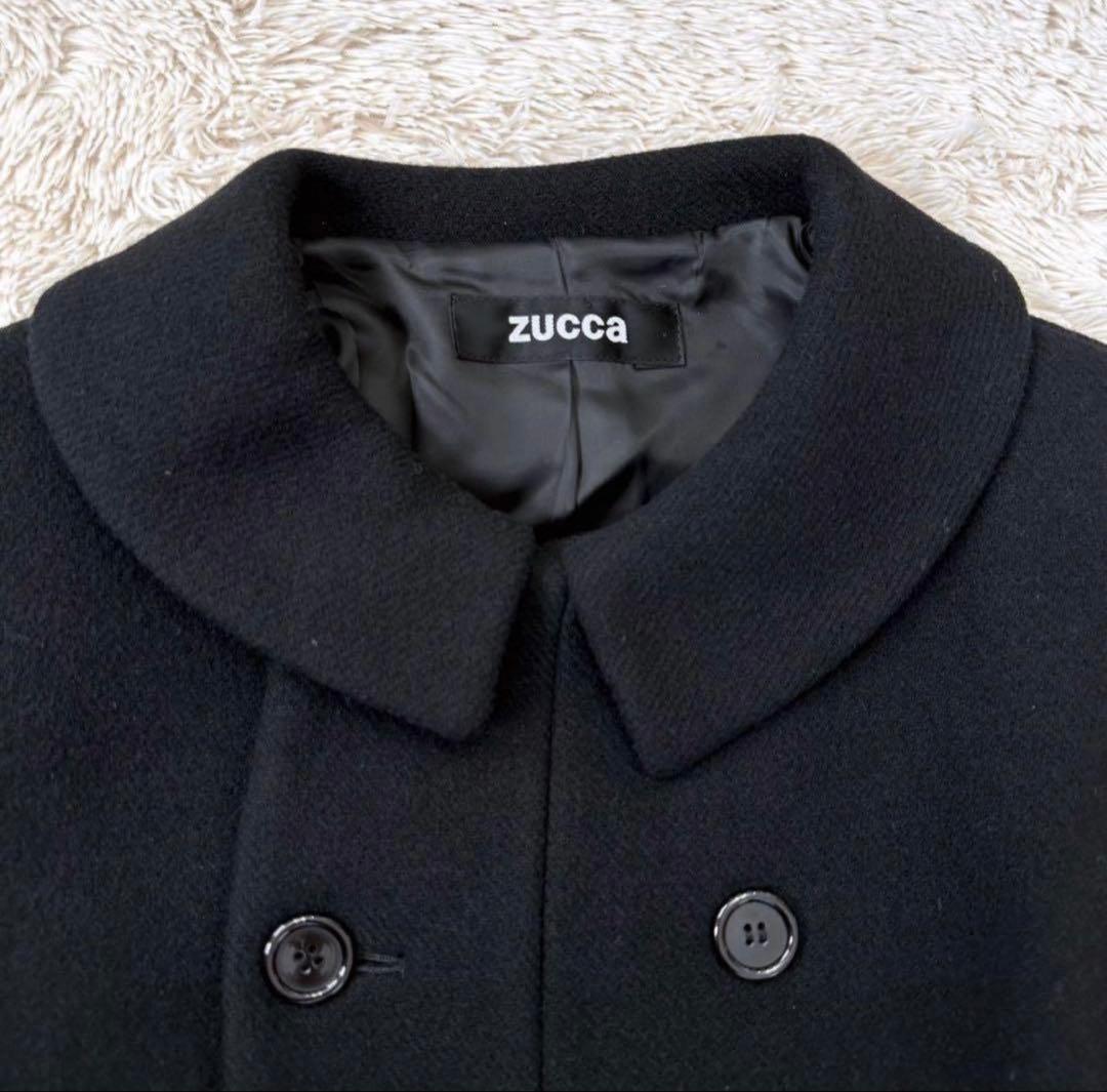 ZUCCA ズッカ ウールコート ダブルボタン 日本製 黒　M 90s