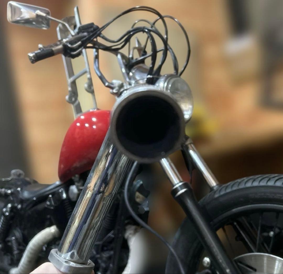 GN125 マフラー 純正ぶった切り
